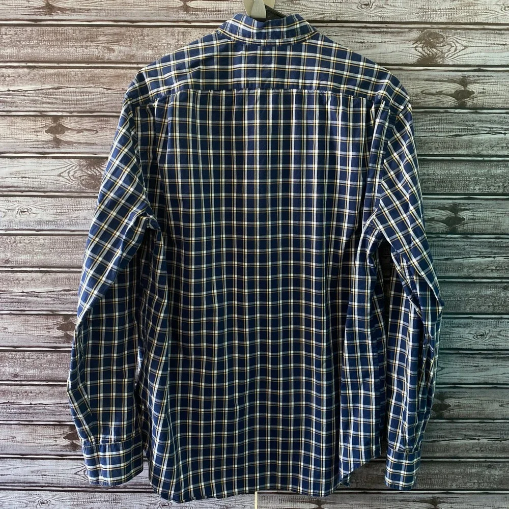 J. Crew Men's Classic Flex-Washed‎ Long-Sleeved Button-Down Shirt Size L Blue